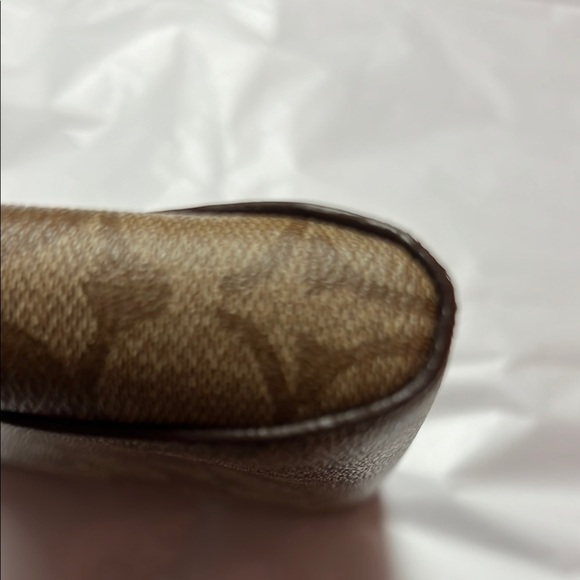 Coach Brown Clutch with Monogram Pattern and Zipper Closure - Picture 10 of 13